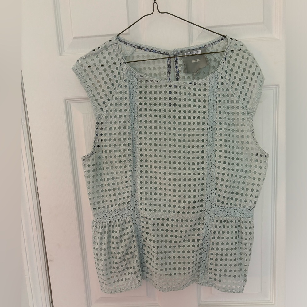 Maeve short sleeve Eyelet blouse.